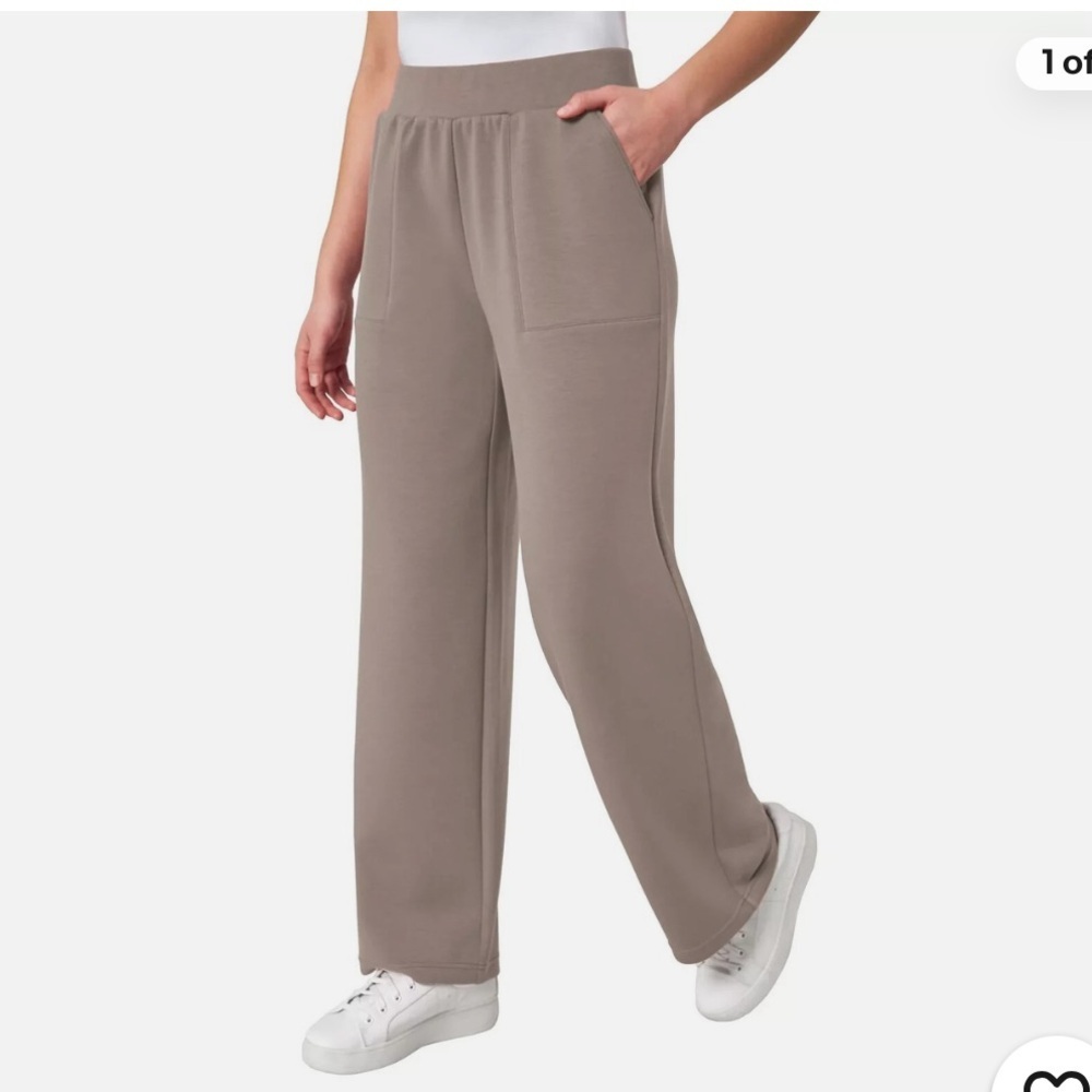 NWT Mondetta Ultra-Soft‎ Wide Leg Pant tan XL S